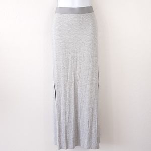 🌵 H&M Gray Rayon Spandex Blend Maxi Skirt Size M